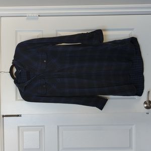 madewell blue and black flannel dress lg